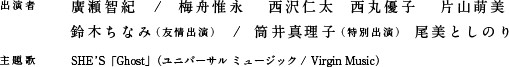 出演者 廣瀬智紀 梅舟惟永 西沢仁太 西丸優子 片山萌美 鈴木ちなみ 筒井真理子 尾美としのり